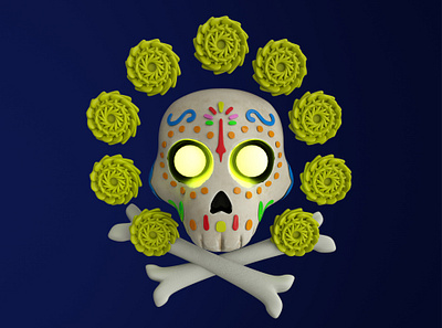 Día de Muertos 3d animation characterdesign cinema 4d cinema4d design diseño graphicdesign octanerender otoy photoshop zbrush