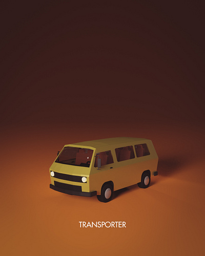 TRANSPORTER 3d 3dart blender blender3d cycles cyclesrender design digitalart modeling render transporter vw vw bus