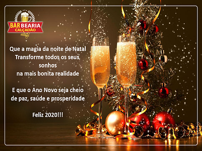 Natal e ano novo 2020 card creation design development logo