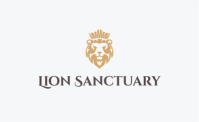 Lion sanctuary concept branding concept lion lion king lion logo logodesign majestic negativespace