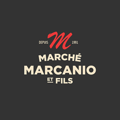 Metro Marché Marcanio et Fils black design logo logotype market