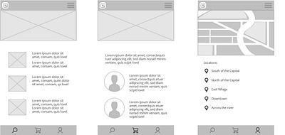 Mobile App Wireframing design ui ux web