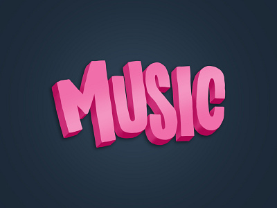 Music - lettering practice 3d 3d art 3d illustration design digital graffiti digital illustration graffiti graffiti art graffiti digital graphic design hand lettering handlettering illustration illustrator lettering letters music simple simple design typography