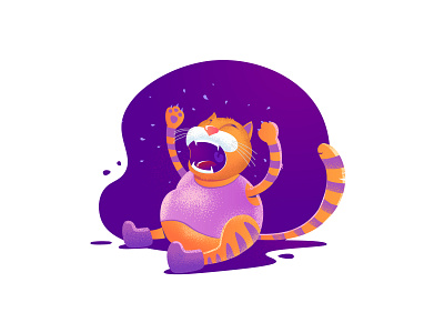 Singer cat cat fat fun illustration meow red singer