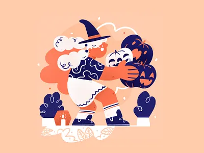 Calendar - October 👻 character character design children design drawing girl halloween halloween party holidays illustration ipad magic october palette procreate pumpkin spooky witch