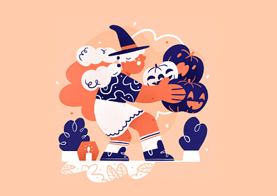 Calendar - October 👻 character character design children design drawing girl halloween halloween party holidays illustration ipad magic october palette procreate pumpkin spooky witch