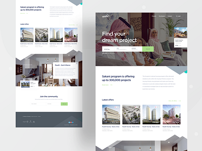 Sakani - National Housing Program clean design desktop developer header homepage house minimal project real estate saudi arabia search ui ux web webdesign