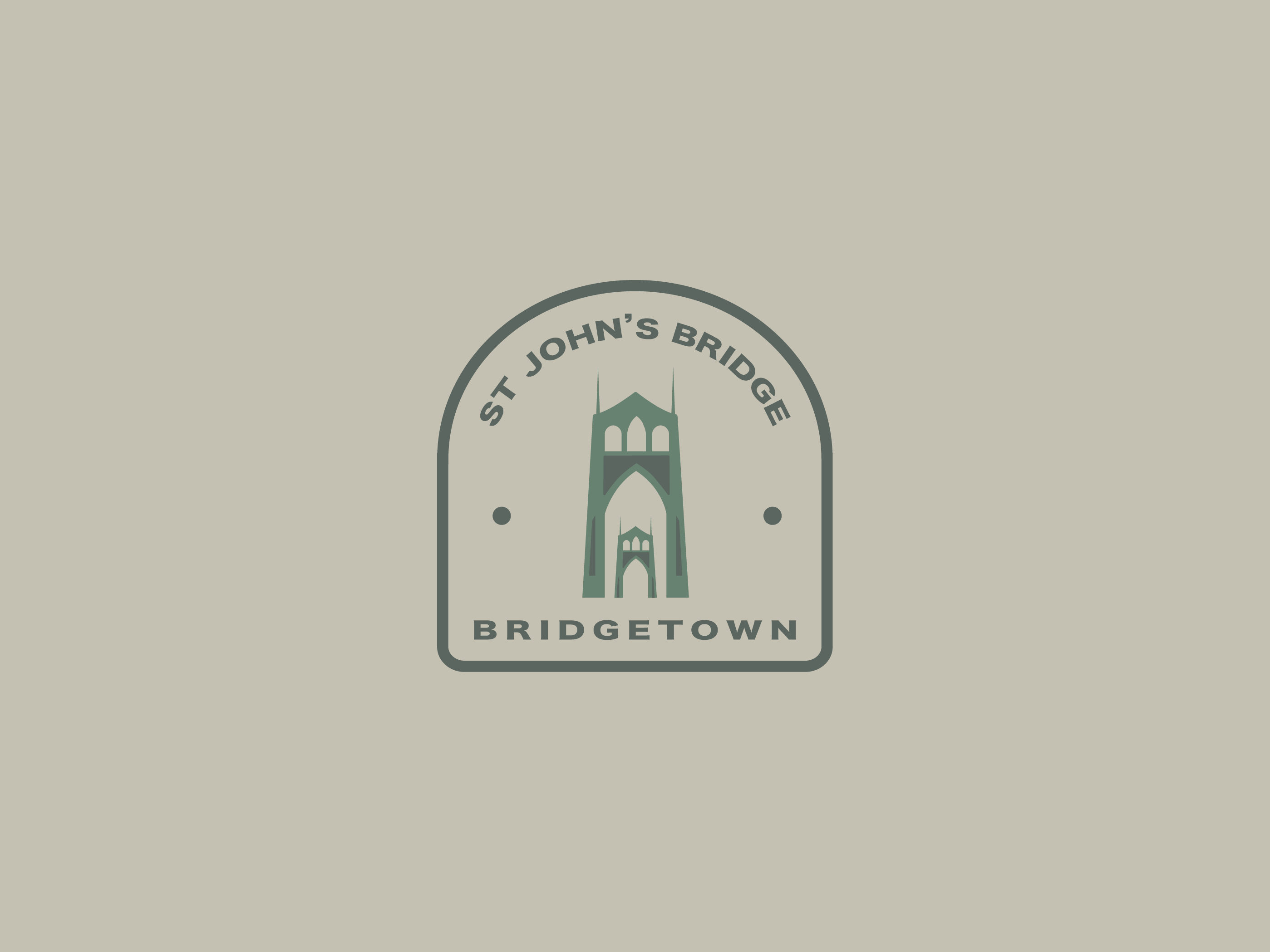 Example of Bridgetown Badge – St John's Bridge