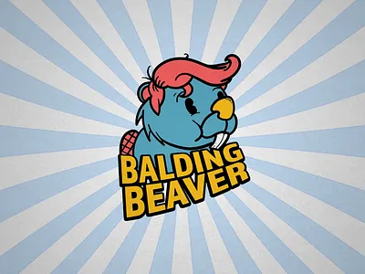 Balding Beaver Color adobe branding design illustration logo photoshop