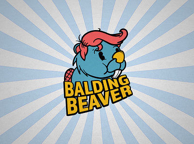 Balding Beaver Color adobe branding design illustration logo photoshop