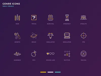 Game Genre Icons chrono.gg game gaming icons illustration