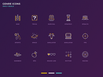 Game Genre Icons chrono.gg game gaming icons illustration