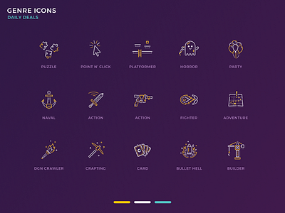 Game Genre Icons 2 chrono.gg game gaming icon set icons illustration line icon