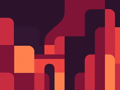 red world affinity color design game illustration landscape modern red vector