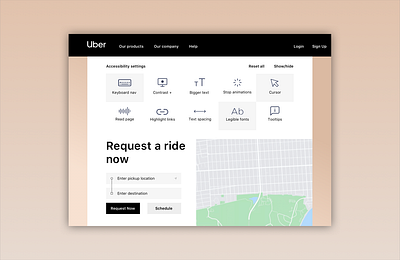 Daily ui 007 - Settings accessibility daily ui daily ui 007 dailyui settings uber