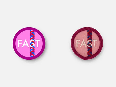 Fast Braids 1.5" Merit Badge badge fast braids fastbraidfriday girl power half marathon inkscape merit badge patch patches physical product racing running vector