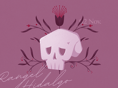 Day of the dead - Rangel Hidalgo color test design drawing illustration mexico nature skull tradition