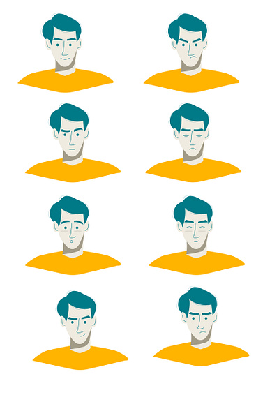 What a lovely faces design flat illustration vector