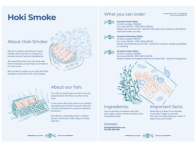 Infosheet for a fish company branding design freehand freehand drawings freehand drawings hand hand drawn illustration illustrator vector