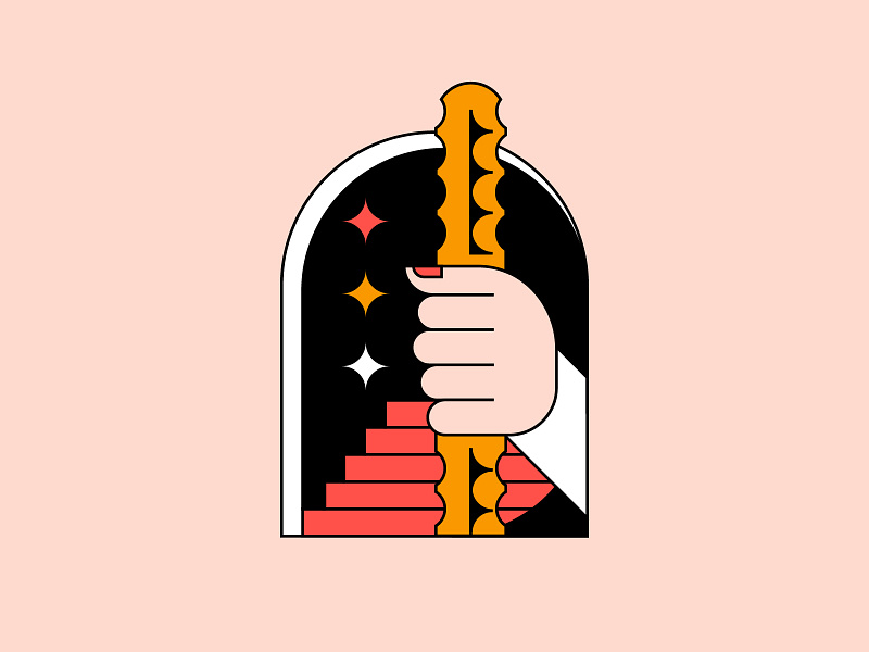 Wizard badge branding design graphic icon illustration lockup logo