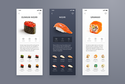 Sushi App Concept design ui