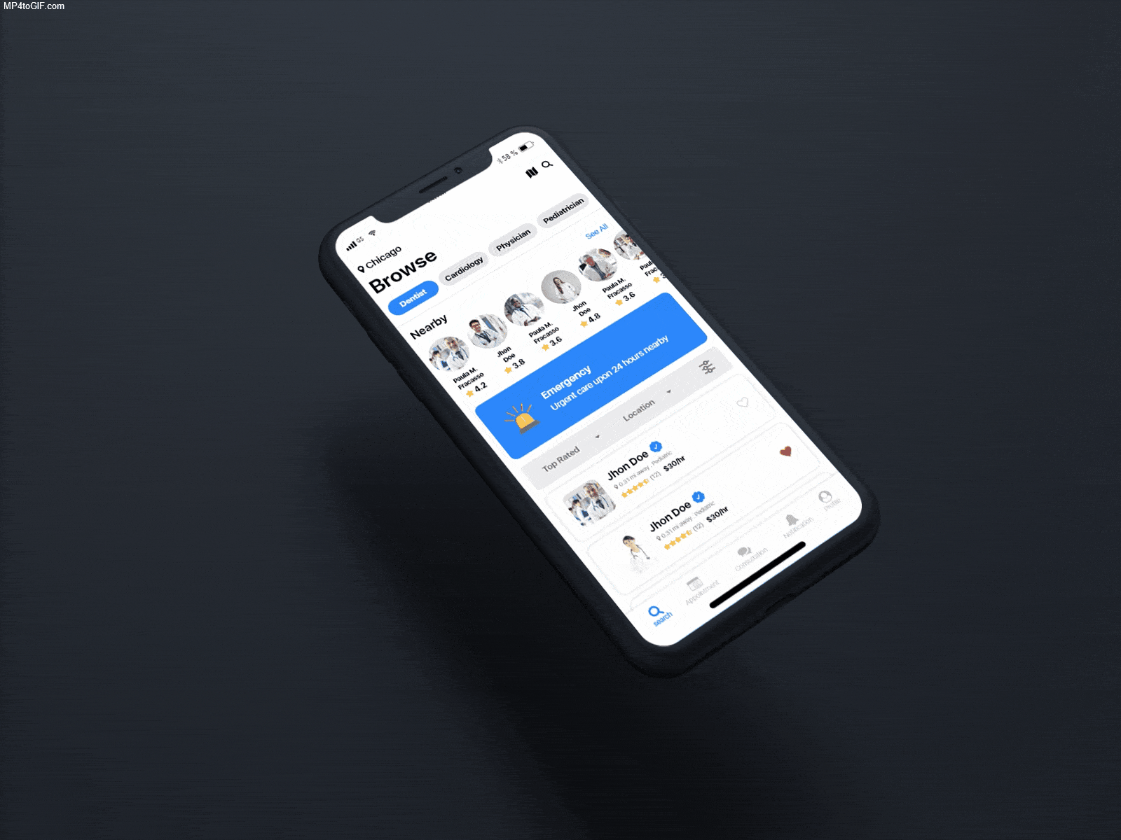 Doctor Appointment App mockup ui ui ux design uidesign ux ux desgin ux design