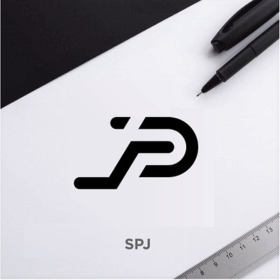 SPJ LOGO branding desain design ikon logo merek vector vektor