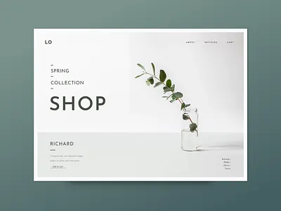 Lombok UI Kit botanical creative market ecommerce shop ui ui kit web design