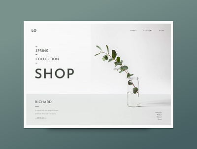 Lombok UI Kit botanical creative market ecommerce shop ui ui kit web design