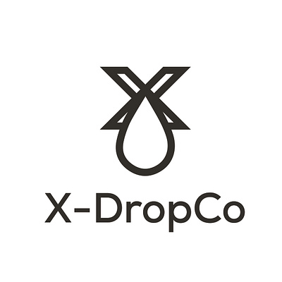 X-Drop Co Letter logo drop icon logo design logotype logotype design water x letter