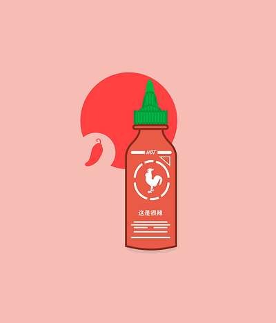 Sriracha design hot sauce illustration sriracha vector