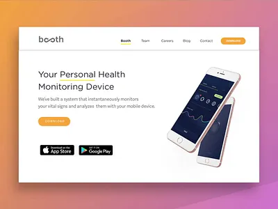 Health Monitoring Device Hero branding dailyui design healthcare interface ui uiux visual design visual designer visual identity web design