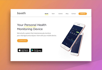 Health Monitoring Device Hero branding dailyui design healthcare interface ui uiux visual design visual designer visual identity web design