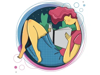 Reading. Vector illustration book flat illustration read reading reading app vector woman