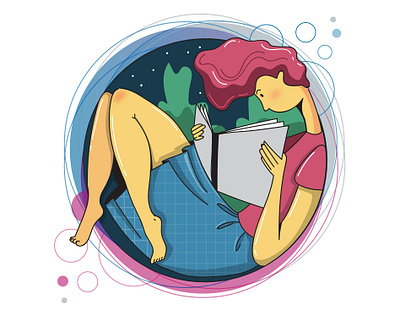 Reading. Vector illustration book flat illustration read reading reading app vector woman