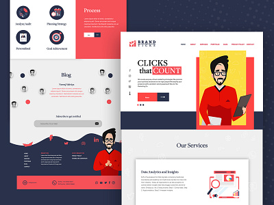 Brand Ticks 2019 brand concept digital fonts footer design illustraion landing page service ui webdesign webpage