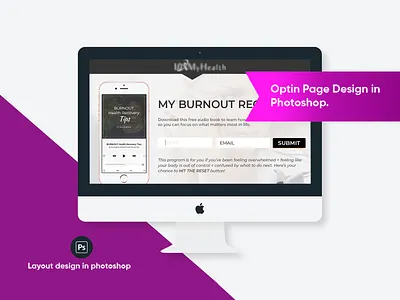 Optin Page design in Photoshop banner design landing page design layoutdesign optinpagedesign photoshop