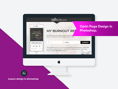 Optin Page design in Photoshop banner design landing page design layoutdesign optinpagedesign photoshop