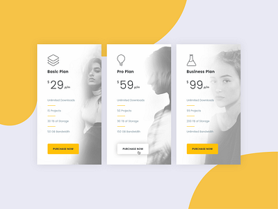 Pricing Table Concept 002 design interface minimal mockup photoshop portfolio psd template ui ux vector