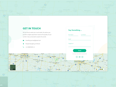 Exploration - Contact US Webiste design ui ux web website