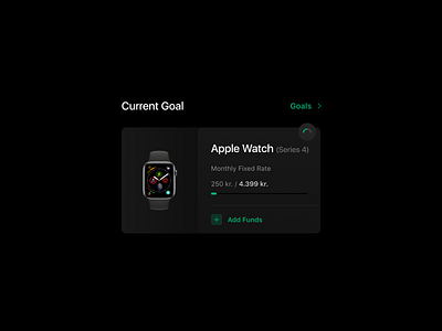 Goals apple apple watch clean funds goals ui web