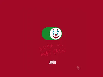 Put on a happy face design happy face illustration illustrator joaquin phoenix joker on vector