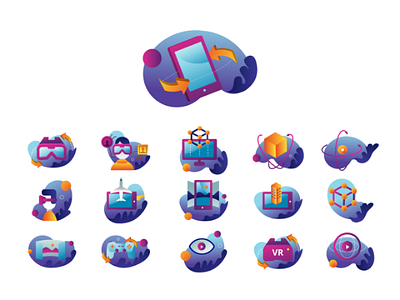 VR Icons icons ui ux vector vr