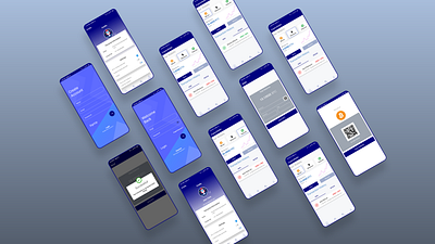 Crypto Wallet app UI adobexd android app design bitcoin wallet blue ui crypto dashboard crypto exchange crypto trading crypto wallet crypto wallet ui crypto wallet ui cryptocurrency dark ui dogecoin figma nob dex profile wallet history wallet history