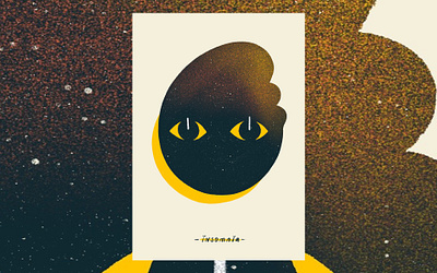 Insomnia : Poster character character design dark design eclipse explore eyes full moon healing illustration insomnia light moon moonlight no sleep poster procreate sleepless yellow