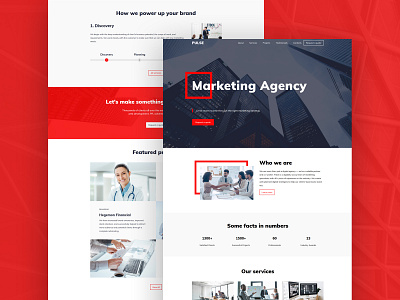 Marketing Agency Website Template art basket branding clean coffe concept desktop desktop design freebie interaction marketing template design templates website website builder