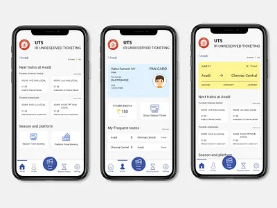 UTS - TICKETING APP UI REDESIGN adobexd app redesign app resign indian railways ios ios app mobile app design mobile app redesign mobile ui mobileux product design ticketing app uidesign ux designer uxdesign