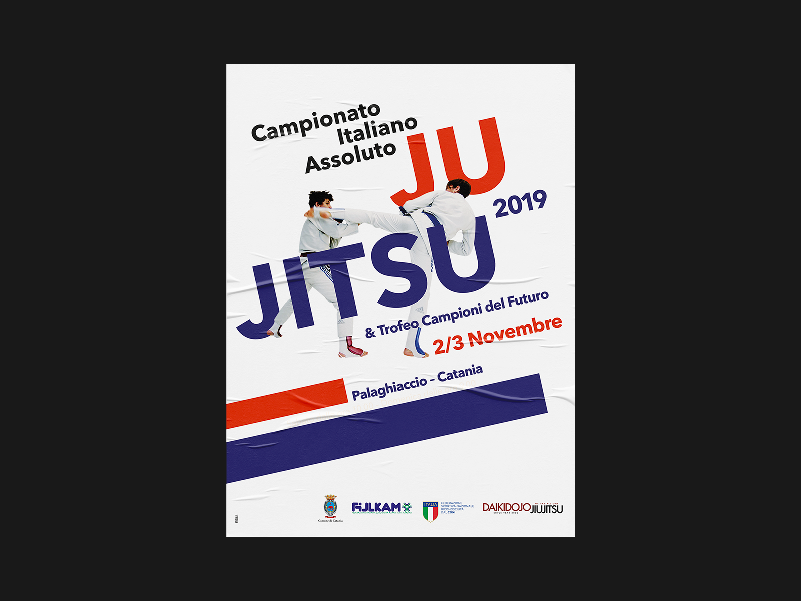 Example of Absolute Italian Championship of JuJitsu 2019 - Poster 70x100
