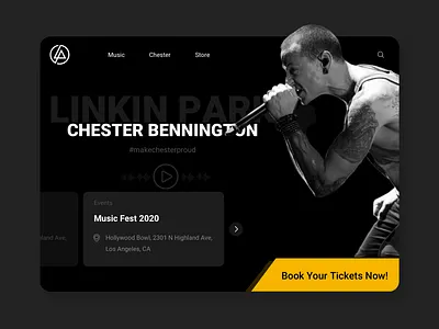Concept Design for Linkin Park Website dark ui ui ux