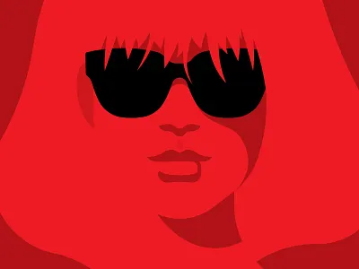 Blonde face girl portrait vector